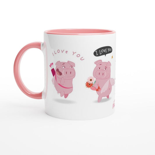 Positively Pigasus I LOVE YOU Mug | Valentines | Cupid Flying Pig