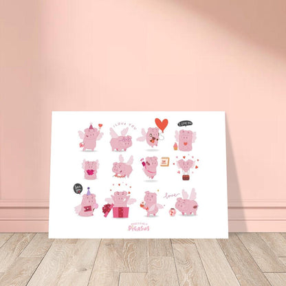 Positively Pigasus | I LOVE YOU Print | Flying Pig Affirmation Art 💖