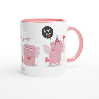 Positively Pigasus I LOVE YOU Mug | Valentines | Cupid Flying Pig