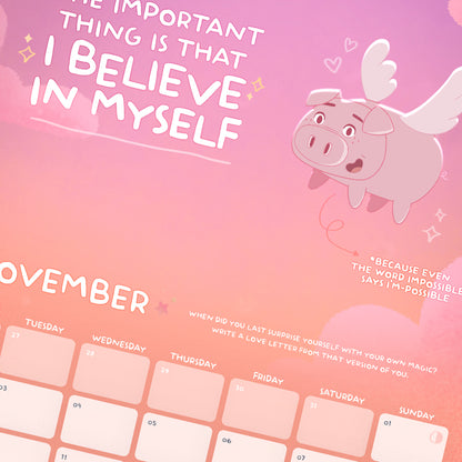 POSITIVELY PIGASUS 2026 Manifestation Calendar | Digital Download