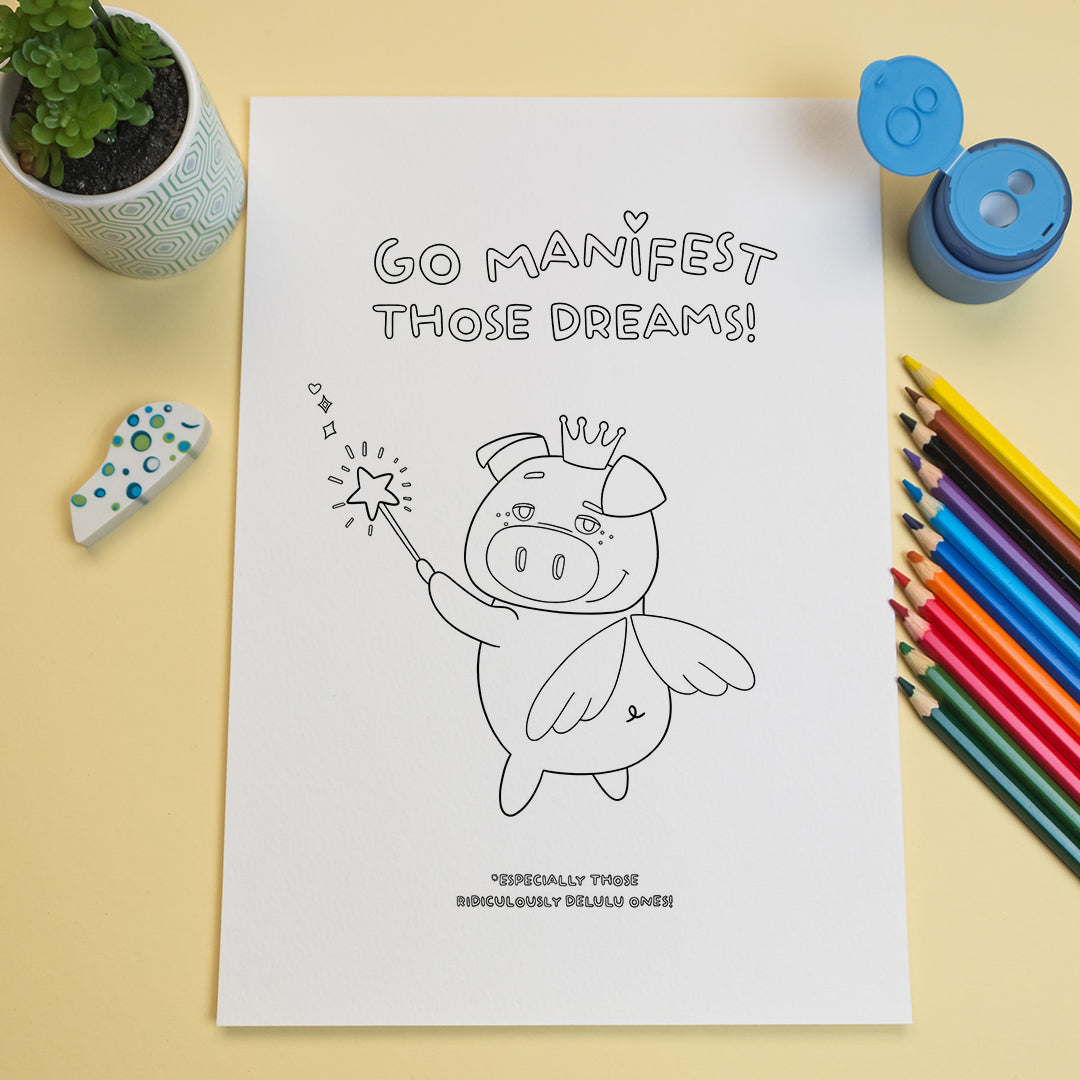 Positively Pigasus Magical Colouring Pages (Set of 4)