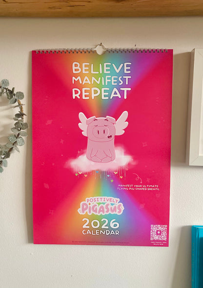 POSITIVELY PIGASUS 2026 Manifestation Calendar