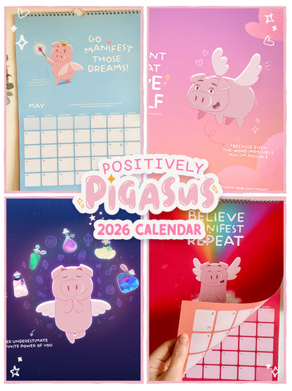 POSITIVELY PIGASUS 2026 Manifestation Calendar