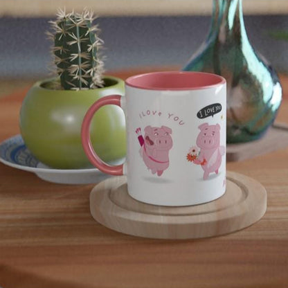 Positively Pigasus I LOVE YOU Mug | Valentines | Cupid Flying Pig