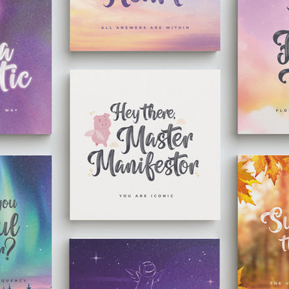 Manifestation Wall Art | 16 Magical Digital Prints | Positively Pigasus Collection